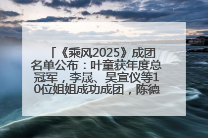 《乘风2025》成团名单公布：叶童获年度总冠军，李晟、吴宣仪等10位姐姐成功成团，陈德容获年度高光人物