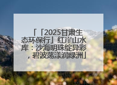 「2025甘肃生态环保行」红崖山水库：沙海明珠绽异彩，碧波荡漾润绿洲