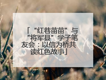“红巷苗苗”与“将军县”学子笔友会：以信为桥共读红色故事