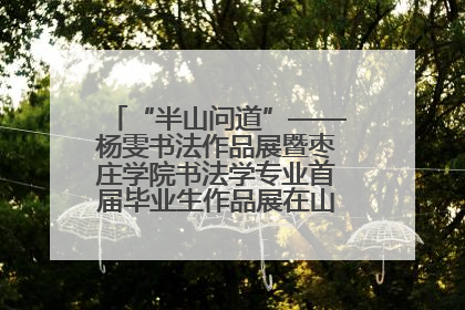 “半山问道”——杨雯书法作品展暨枣庄学院书法学专业首届毕业生作品展在山东省文化馆开幕