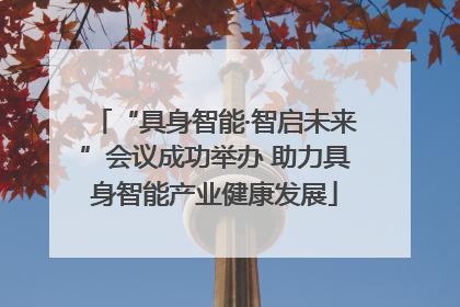 “具身智能·智启未来”会议成功举办 助力具身智能产业健康发展