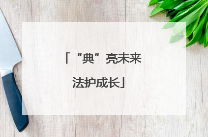 “典”亮未来 法护成长