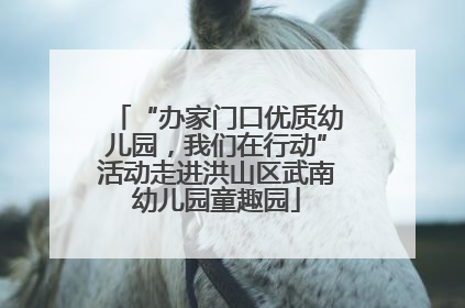 “办家门口优质幼儿园，我们在行动”活动走进洪山区武南幼儿园童趣园
