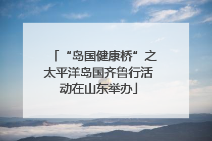 “岛国健康桥”之太平洋岛国齐鲁行活动在山东举办