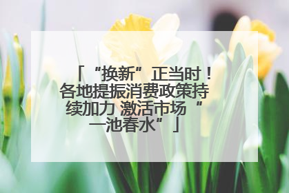 “换新”正当时！各地提振消费政策持续加力 激活市场“一池春水”