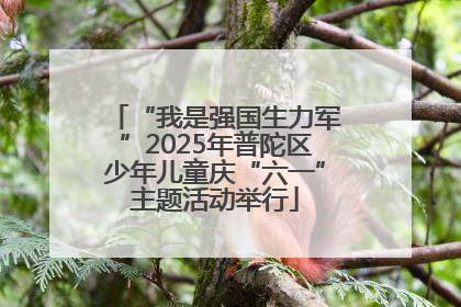 “我是强国生力军”2025年普陀区少年儿童庆“六一”主题活动举行