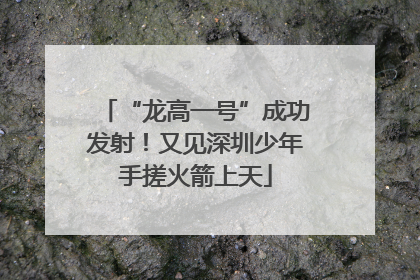 “龙高一号”成功发射！又见深圳少年手搓火箭上天