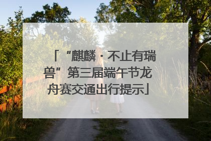 “麒麟・不止有瑞兽”第三届端午节龙舟赛交通出行提示