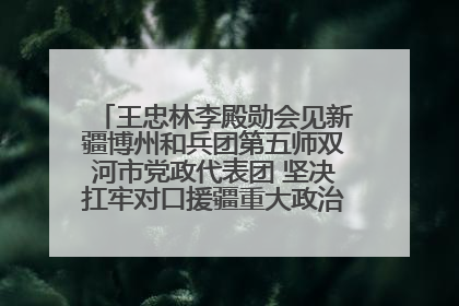 王忠林李殿勋会见新疆博州和兵团第五师双河市党政代表团 坚决扛牢对口援疆重大政治责任 推动双方实现优势互补务实合作