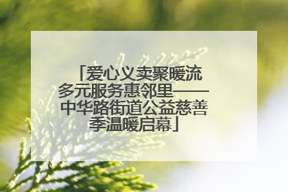 爱心义卖聚暖流 多元服务惠邻里——中华路街道公益慈善季温暖启幕