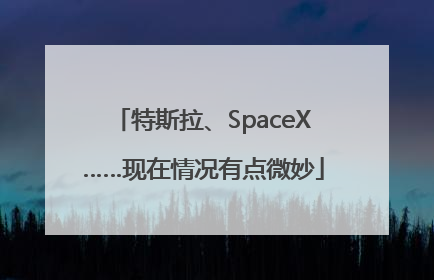 特斯拉、SpaceX……现在情况有点微妙