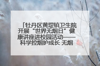 牡丹区黄堽镇卫生院开展“世界无烟日”健康讲座进校园活动——科学控烟护成长 无烟环境助健康