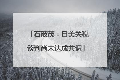 石破茂：日美关税谈判尚未达成共识
