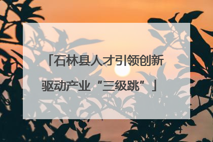 石林县人才引领创新驱动产业“三级跳”