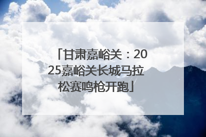 甘肃嘉峪关：2025嘉峪关长城马拉松赛鸣枪开跑