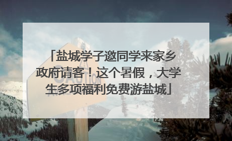 盐城学子邀同学来家乡 政府请客！这个暑假，大学生多项福利免费游盐城