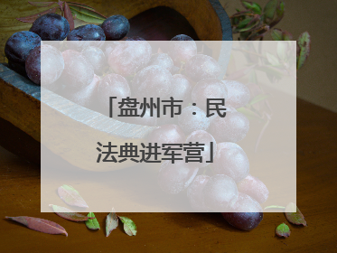 盘州市：民法典进军营
