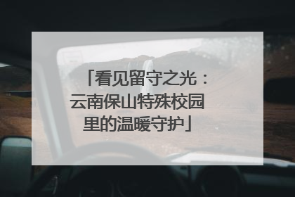 看见留守之光：云南保山特殊校园里的温暖守护