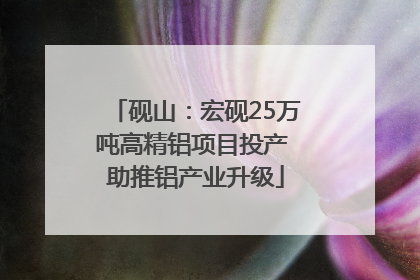砚山：宏砚25万吨高精铝项目投产 助推铝产业升级