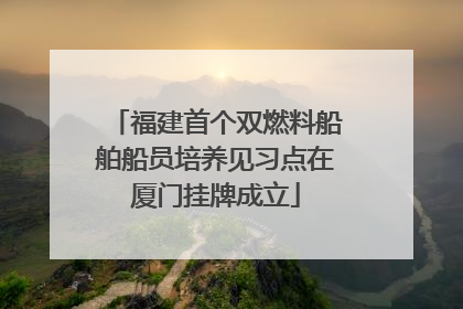 福建首个双燃料船舶船员培养见习点在厦门挂牌成立