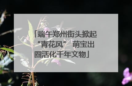 端午郑州街头掀起“青花风” 萌宝出圈活化千年文物