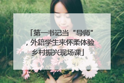 第一书记当“导师”，外籍学生来怀柔体验乡村振兴现场课