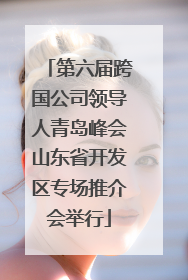 第六届跨国公司领导人青岛峰会山东省开发区专场推介会举行