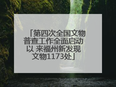 第四次全国文物普查工作全面启动以 来福州新发现文物1173处