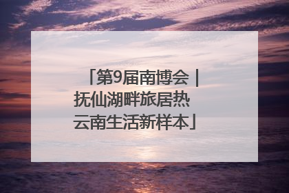 第9届南博会｜抚仙湖畔旅居热 云南生活新样本