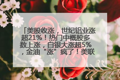 美股收涨，世纪铝业涨超21%！热门中概股多数上涨，白银大涨超5%，金油“涨”疯了！美联储官员最新表态