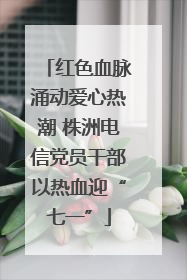 红色血脉涌动爱心热潮 株洲电信党员干部以热血迎“七一”