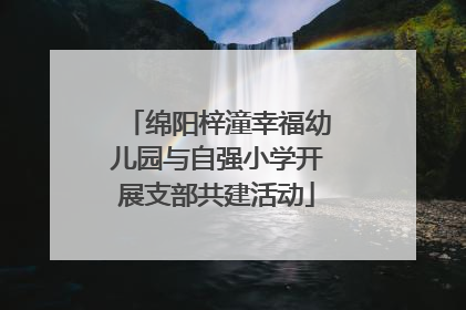 绵阳梓潼幸福幼儿园与自强小学开展支部共建活动