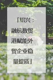 绍兴：融杭数贸港赋能外贸企业稳量提质