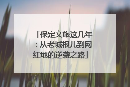 保定文旅这几年：从老城根儿到网红地的逆袭之路