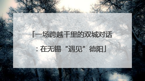 一场跨越千里的双城对话：在无锡“遇见”德阳