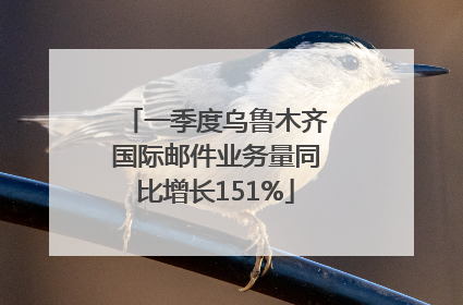 一季度乌鲁木齐国际邮件业务量同比增长151%