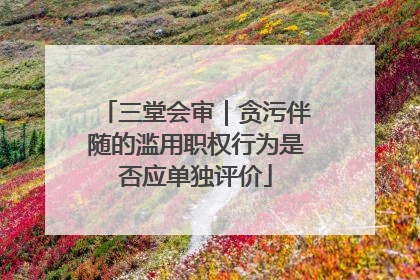 三堂会审｜贪污伴随的滥用职权行为是否应单独评价