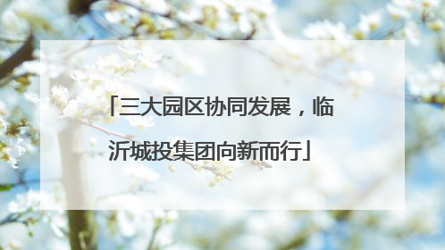 三大园区协同发展，临沂城投集团向新而行