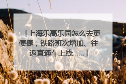 上海乐高乐园怎么去更便捷，铁路班次增加、往返直通车上线……