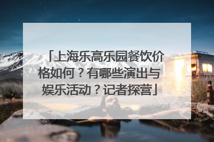 上海乐高乐园餐饮价格如何？有哪些演出与娱乐活动？记者探营