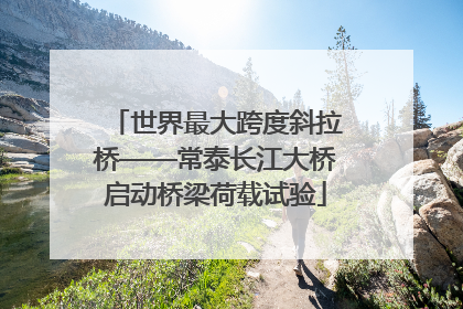 世界最大跨度斜拉桥——常泰长江大桥启动桥梁荷载试验