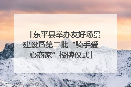 东平县举办友好场景建设暨第二批“骑手爱心商家”授牌仪式