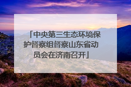 中央第三生态环境保护督察组督察山东省动员会在济南召开