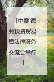 中泰·德州投资贸易暨法律服务交流会举行