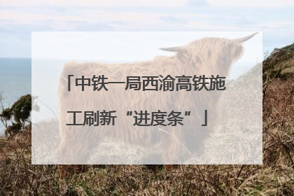 中铁一局西渝高铁施工刷新“进度条”