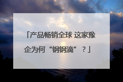 产品畅销全球 这家豫企为何“钢钢滴”？