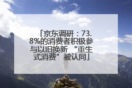 京东调研：73.8%的消费者积极参与以旧换新 “重生式消费”被认同