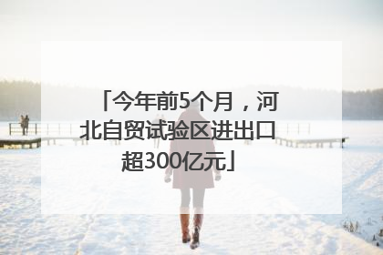 今年前5个月，河北自贸试验区进出口超300亿元
