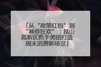 从“政策红包”到“神券狂欢”：昆山高新区携手美团打造周末消费新场景