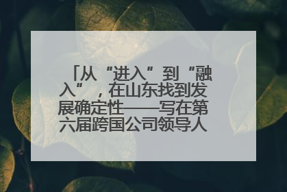 从“进入”到“融入”，在山东找到发展确定性——写在第六届跨国公司领导人青岛峰会开幕之际